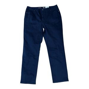 NWT Style & Co straight leg pants size 18 XXL blue plus size business casual